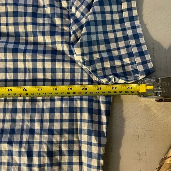 Robert Graham X Blue & White checkered button down Shirt gingham cotton Sz L - Picture 12 of 15